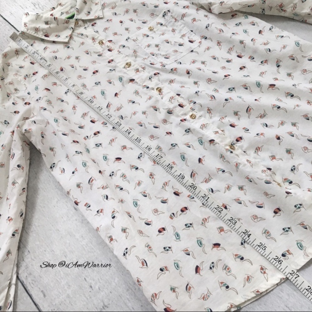 C.Wonder Nautical Flag Print Button Down Shirt *S… - image 7